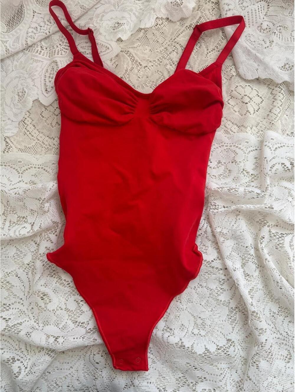 Skims Women's Red Bodysuit